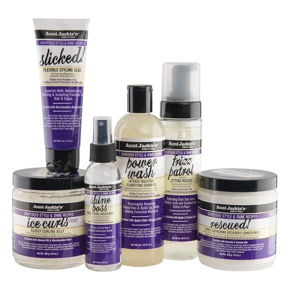 Aunt Jackie's SLICKED Flexible Styling Glue- Grapeseed Style & Shine 4oz - Picture 7 of 12